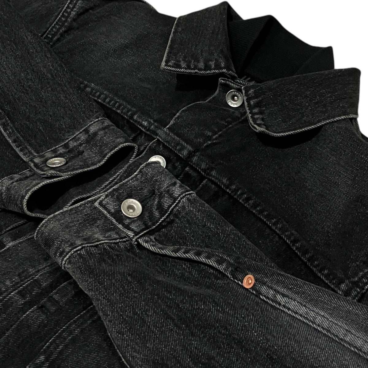 sacai デニムMA-1ドッキングジャケット24-07135 古着・中古-7枚目のアイテム画像
