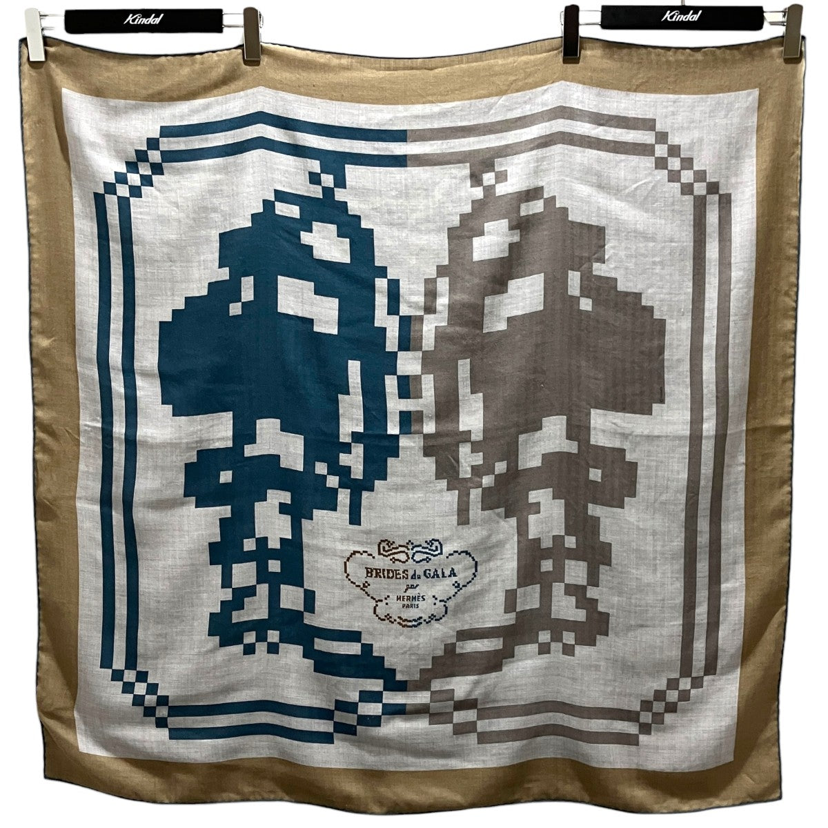 HERMES 【カレH100 ブリッド ドゥ ガラ ピクセル】カシシルストール 古着・中古-1枚目のアイテム画像