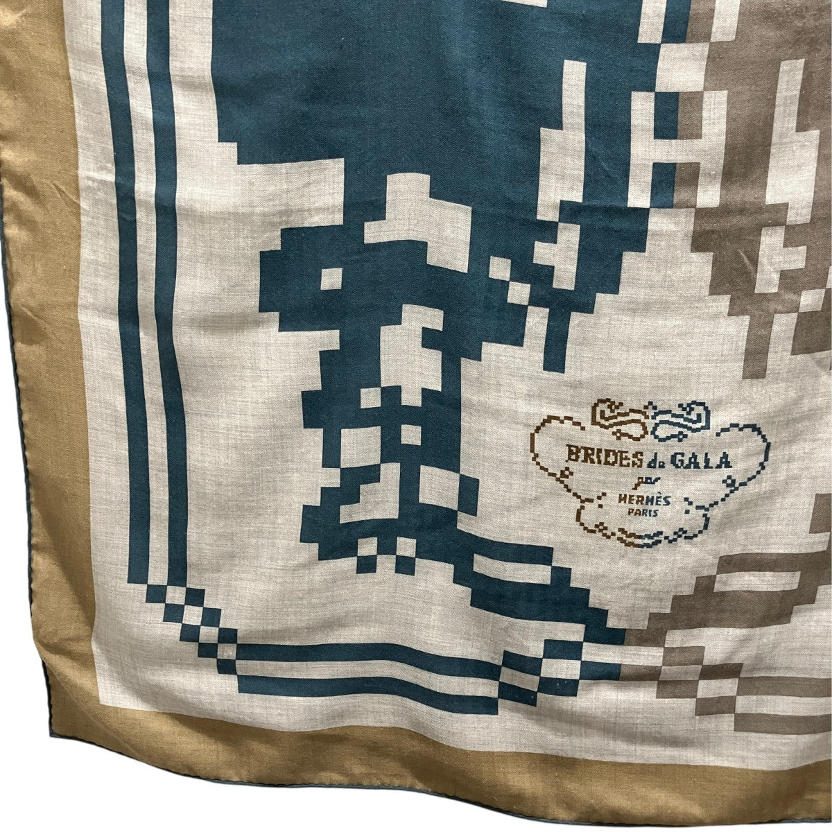 HERMES 【カレH100 ブリッド ドゥ ガラ ピクセル】カシシルストール 古着・中古-4枚目のアイテム画像