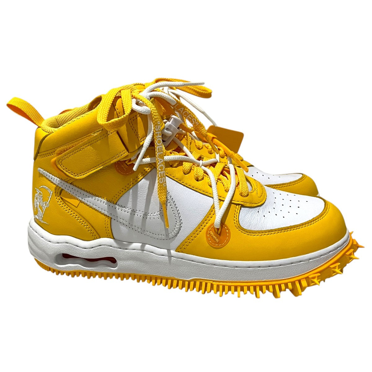NIKE×OFFWHITE 【AIR FORCE 1 MID SP LTHR】ミッドカットスニーカーDR0500-101 古着・中古-4枚目のアイテム画像