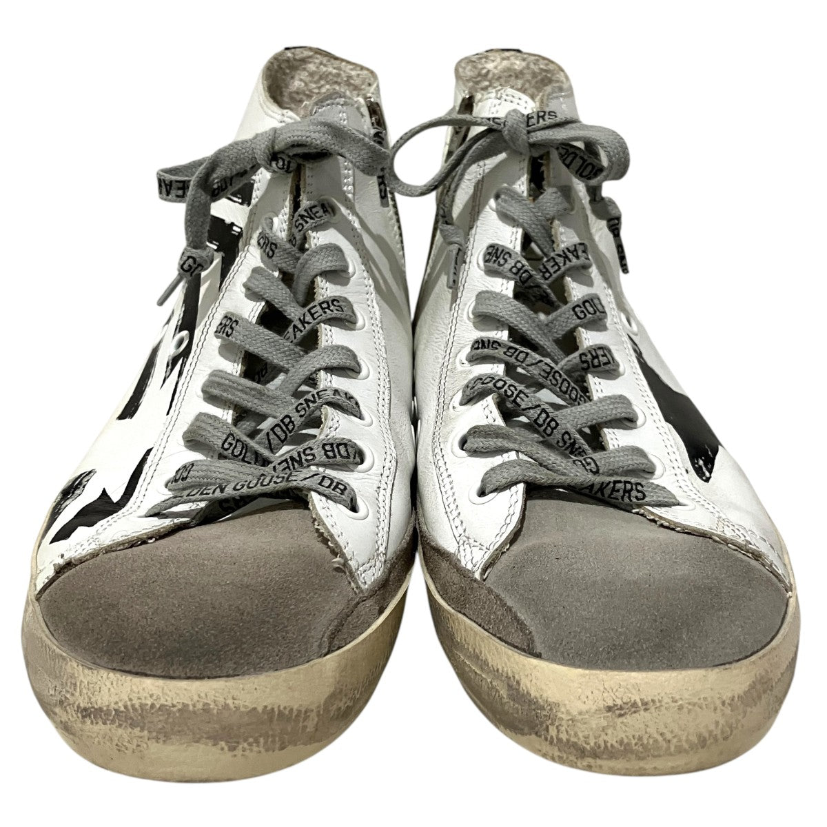 GOLDEN GOOSE ユーズド加工ハイカットスニーカー 古着・中古-2枚目のアイテム画像