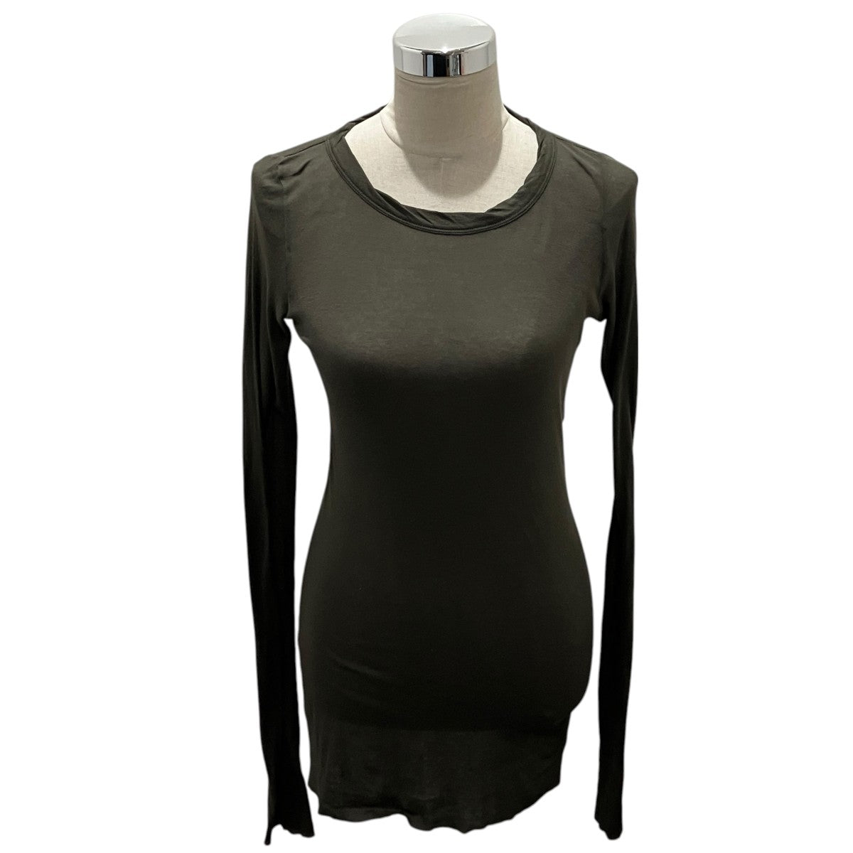 RICK OWENS クルーネックカットソーRP18S8202-MR 古着・中古-1枚目のアイテム画像