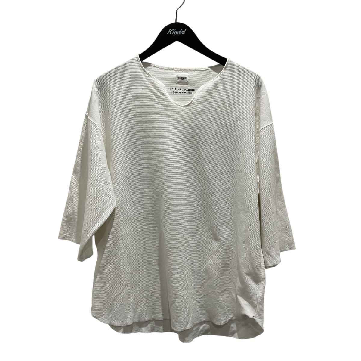 スパン フライス キーネック Tシャツ26-071-300-9380-1-0