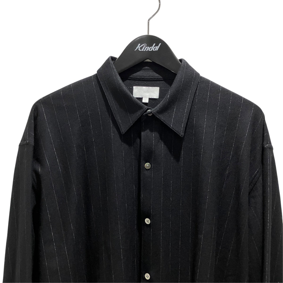 【36G Wool Stripe Ideal Shirt】ストライプウールシャツKM25A-044