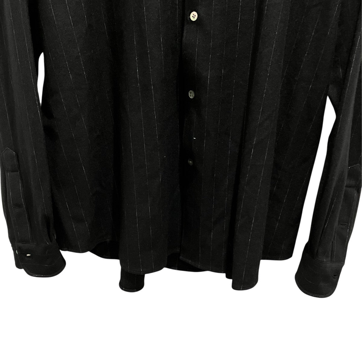 【36G Wool Stripe Ideal Shirt】ストライプウールシャツKM25A-044
