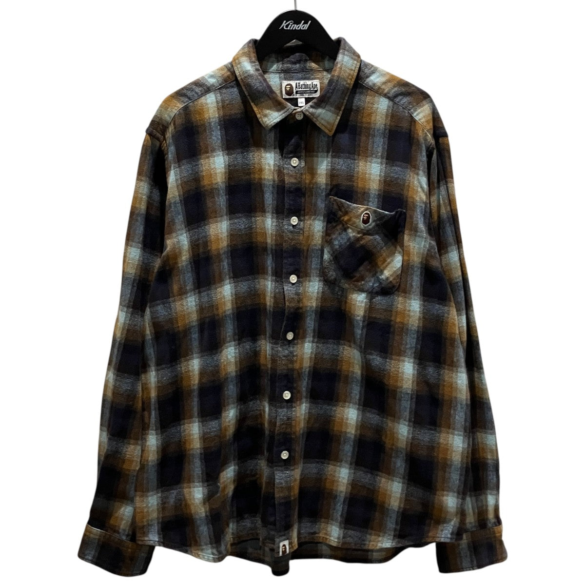 A BATHING APE チェックシャツ001SHK801009M 古着・中古-1枚目のアイテム画像