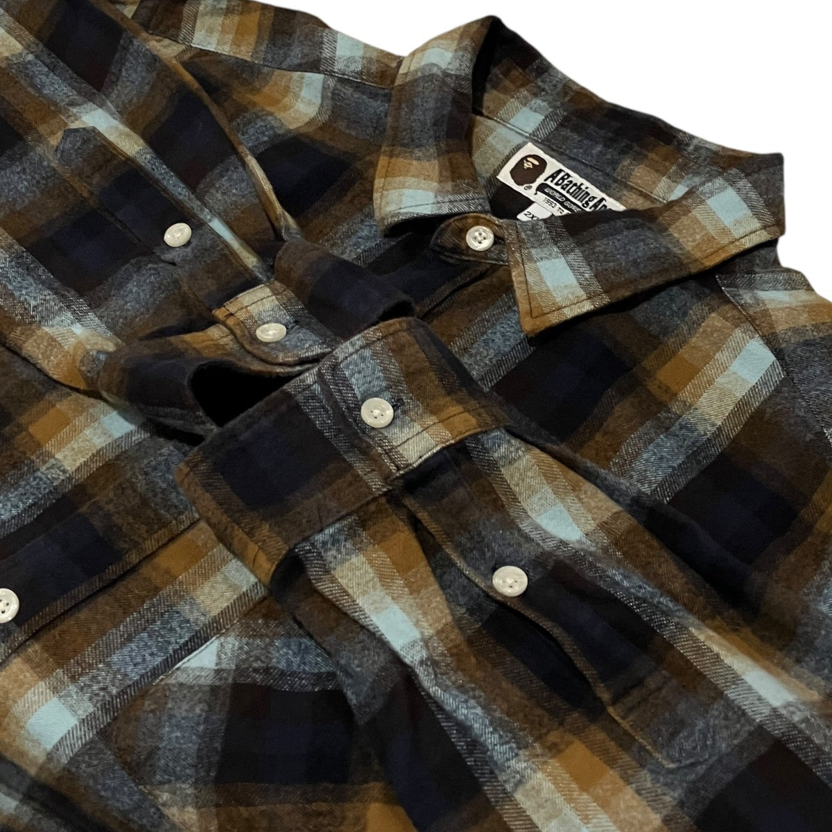 A BATHING APE チェックシャツ001SHK801009M 古着・中古-5枚目のアイテム画像