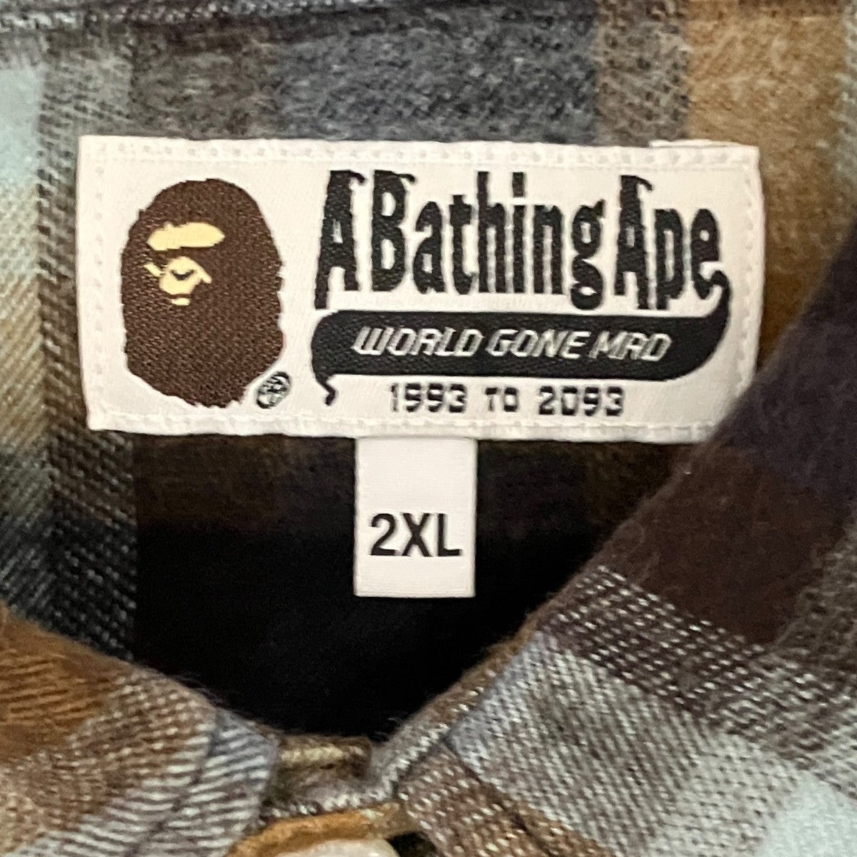 A BATHING APE チェックシャツ001SHK801009M 古着・中古-6枚目のアイテム画像