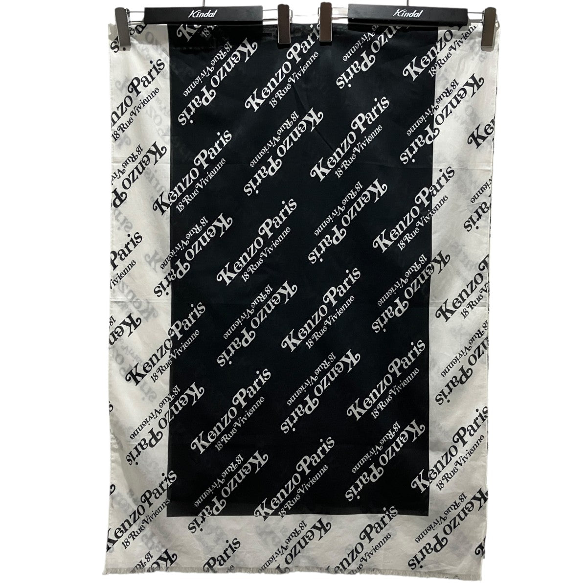 KENZO ロゴプリントコットンスカーフFE58EU720PED 古着・中古-1枚目のアイテム画像