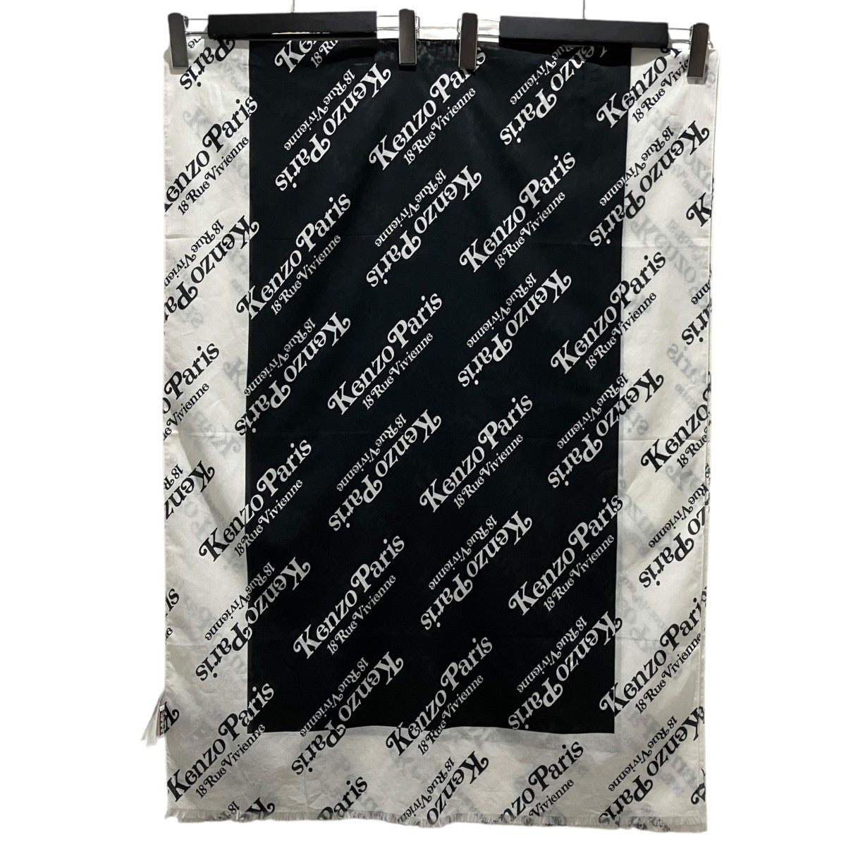 KENZO ロゴプリントコットンスカーフFE58EU720PED 古着・中古-2枚目のアイテム画像