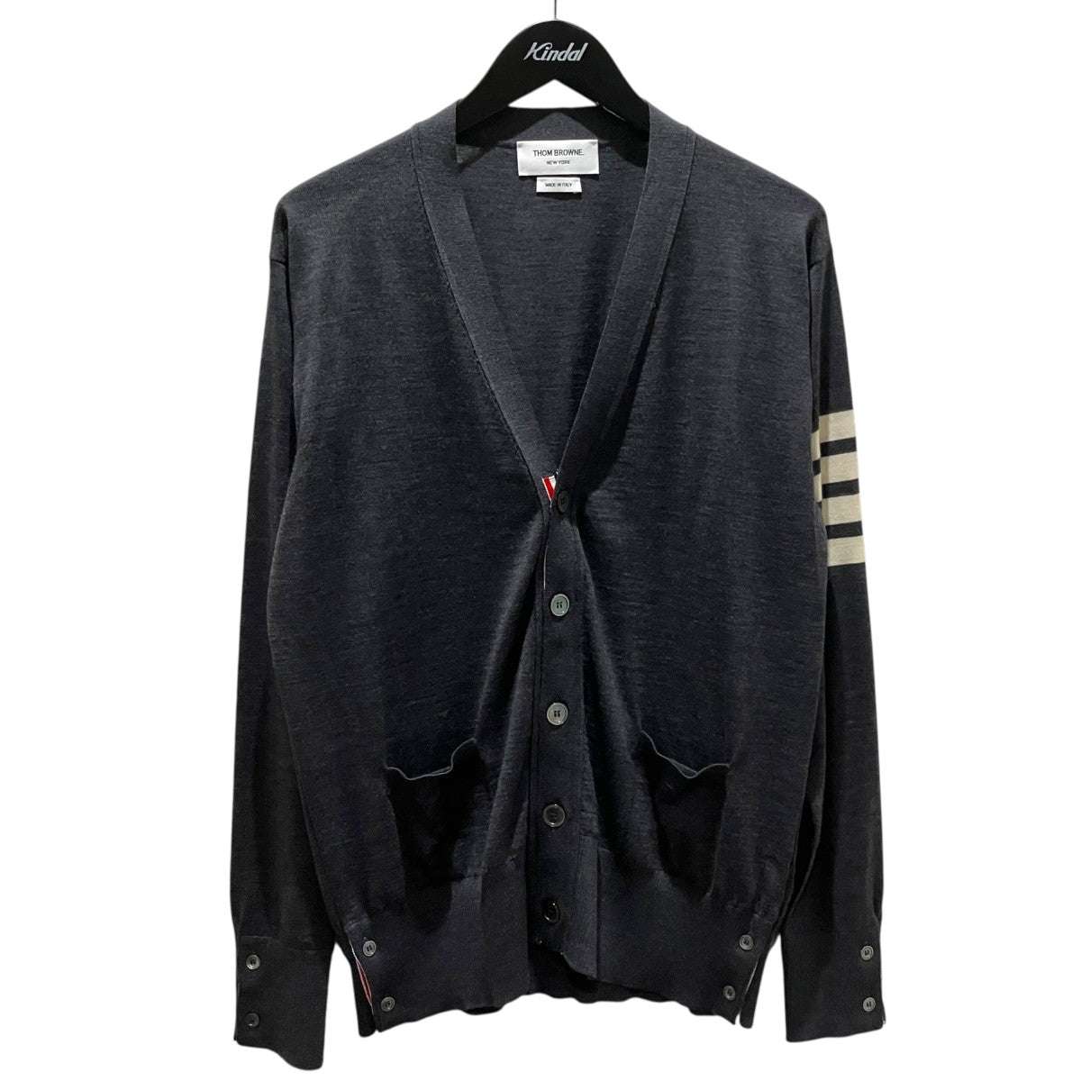 Thom Browne 【メリノウール 4-BAR クラシック カーディガン】薄手カーディガンMKC002A-00014022 古着・中古-1枚目のアイテム画像