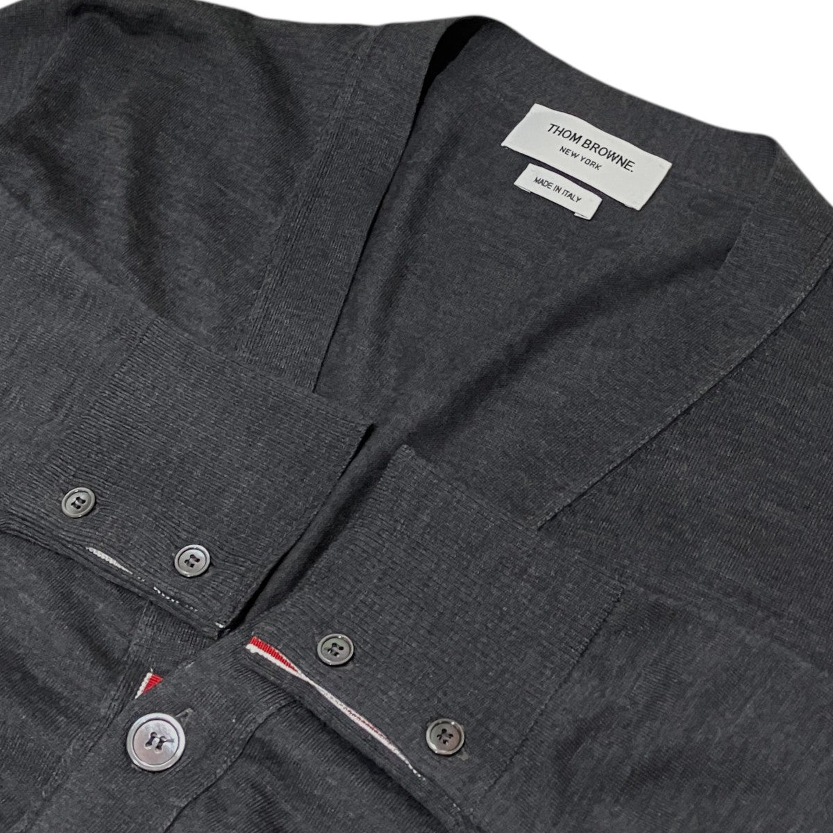 Thom Browne 【メリノウール 4-BAR クラシック カーディガン】薄手カーディガンMKC002A-00014022 古着・中古-5枚目のアイテム画像