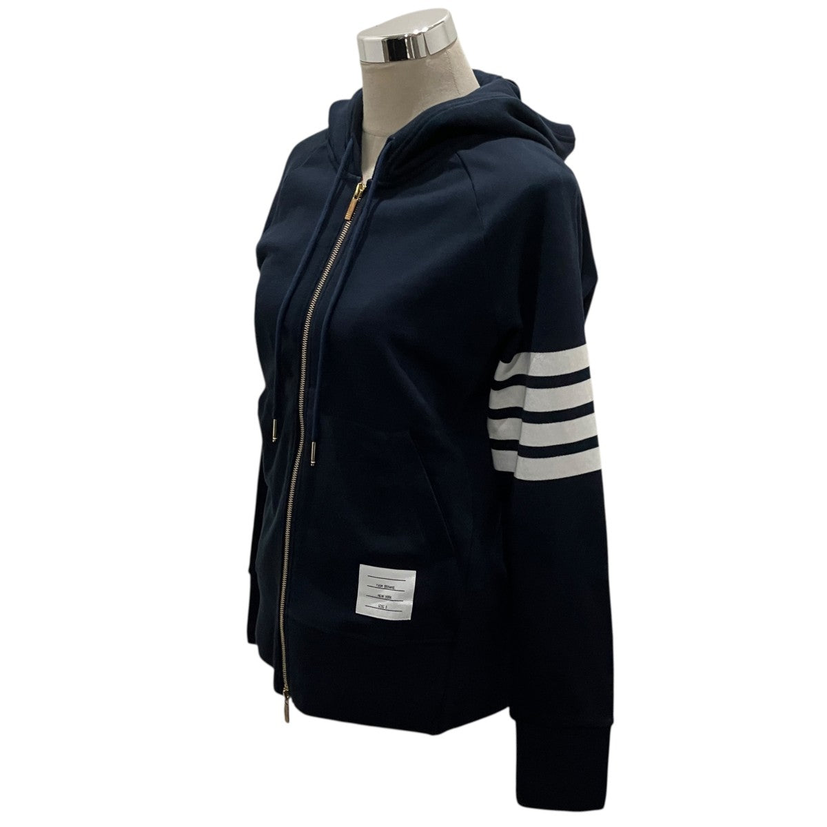 Thom Browne 【クラシック ループバック 4-BAR フルジップアップ フーディー】フードパーカーMJT022H-00535461 古着・中古-2枚目のアイテム画像