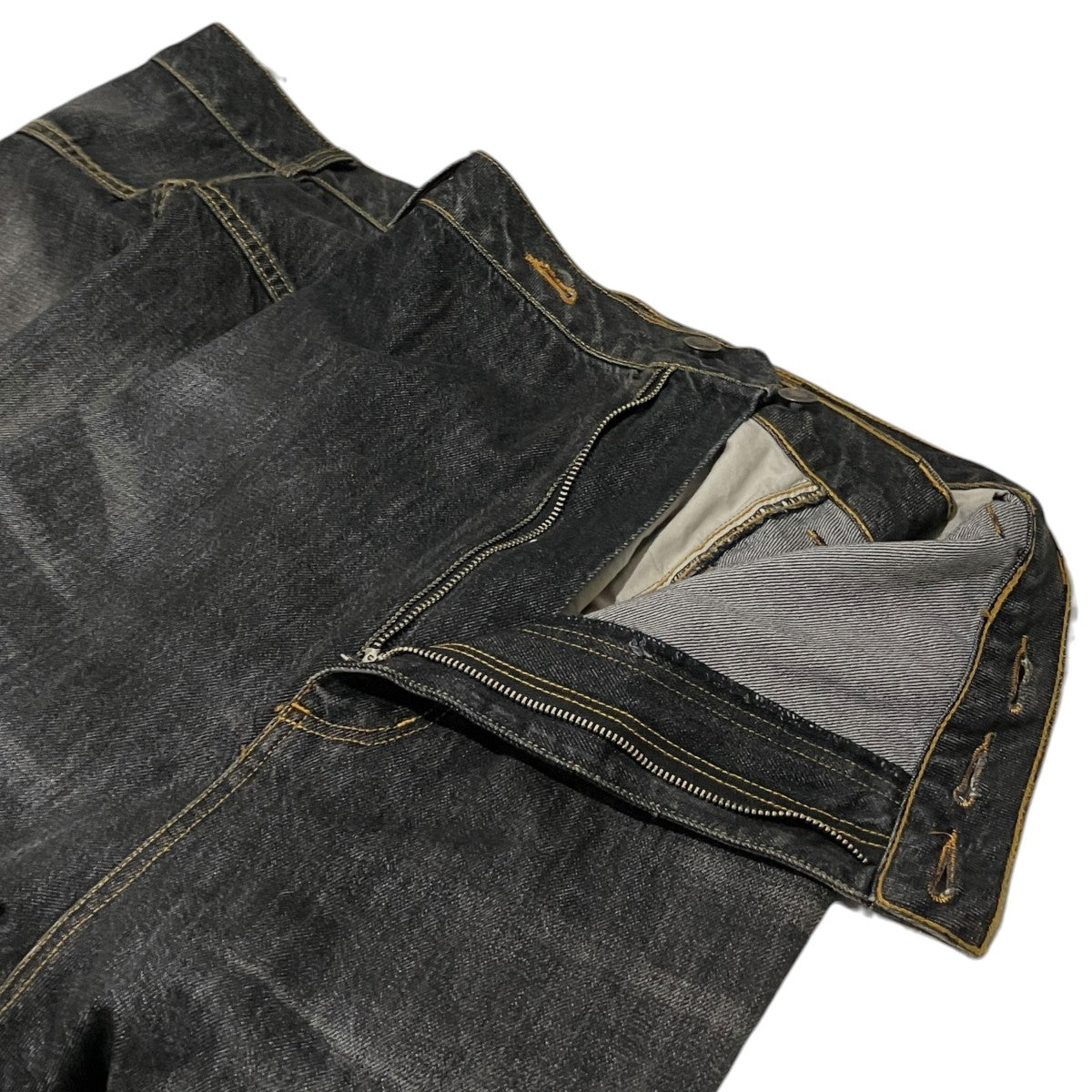 ORIMI 【OVERLAP BUGGY DENIM PANTS】変形デニムパンツA25206 古着・中古-5枚目のアイテム画像