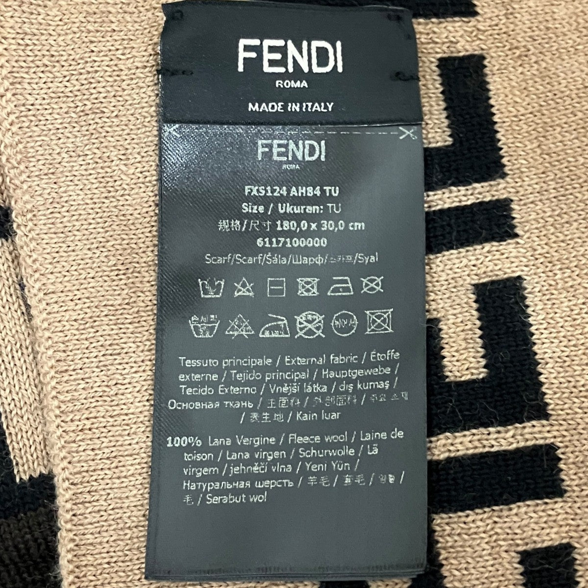 FENDI マフラーFXS124 古着・中古-6枚目のアイテム画像