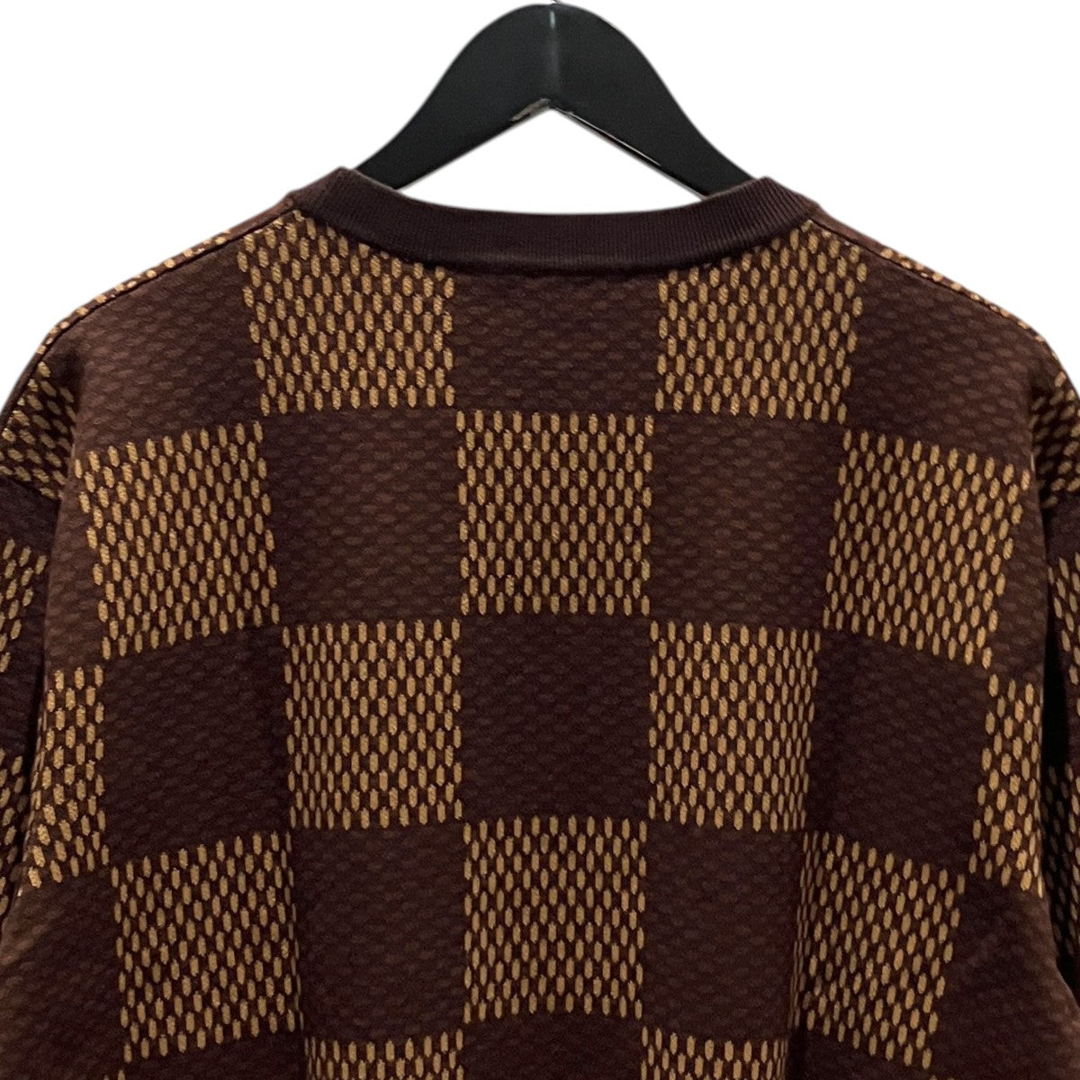 LOUIS VUITTON LVラインストーンダミエニットTシャツRM241 AUR HQN63W 古着・中古-3枚目のアイテム画像