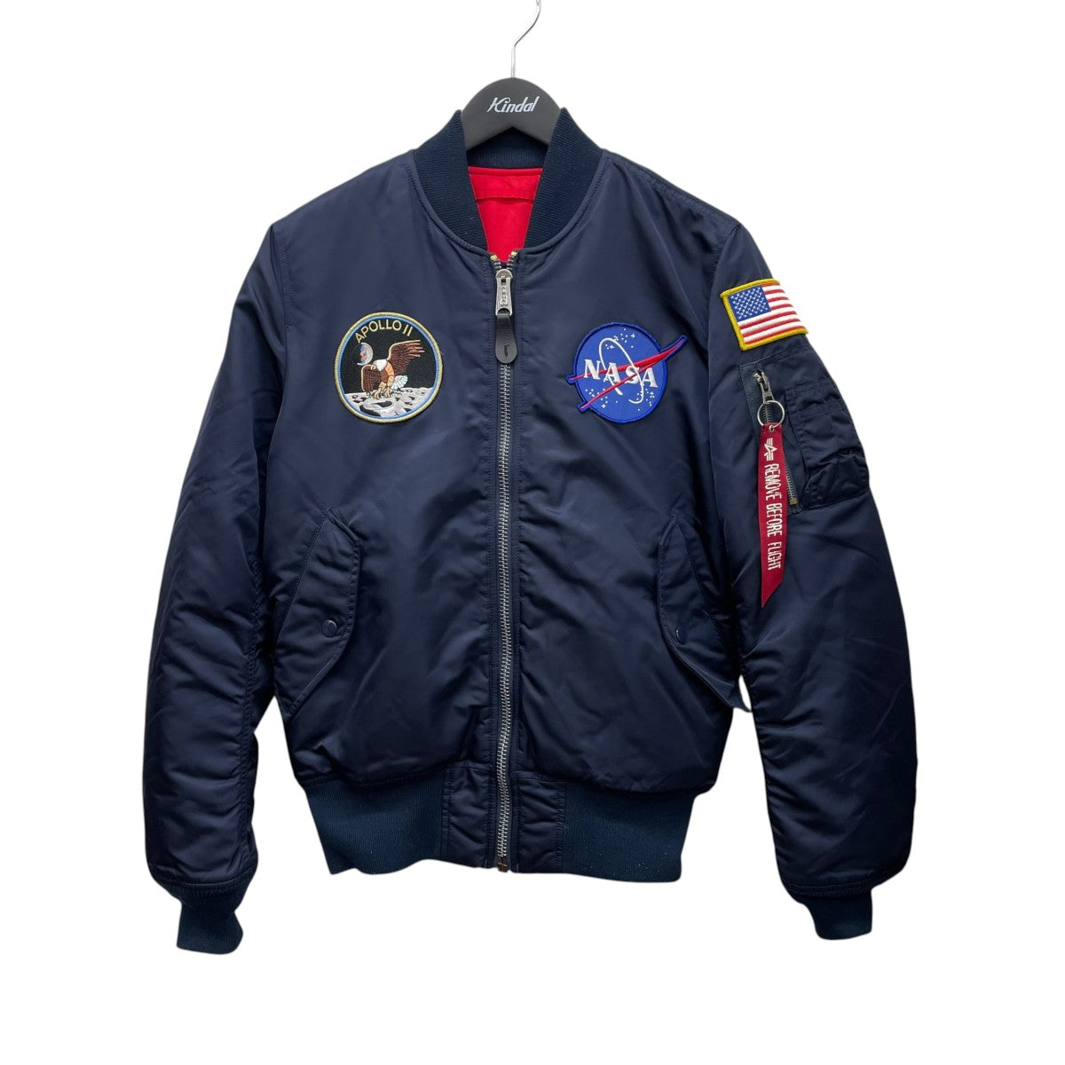 ALPHA フライトジャケット NASA ワッペン 古着・中古-1枚目のアイテム画像
