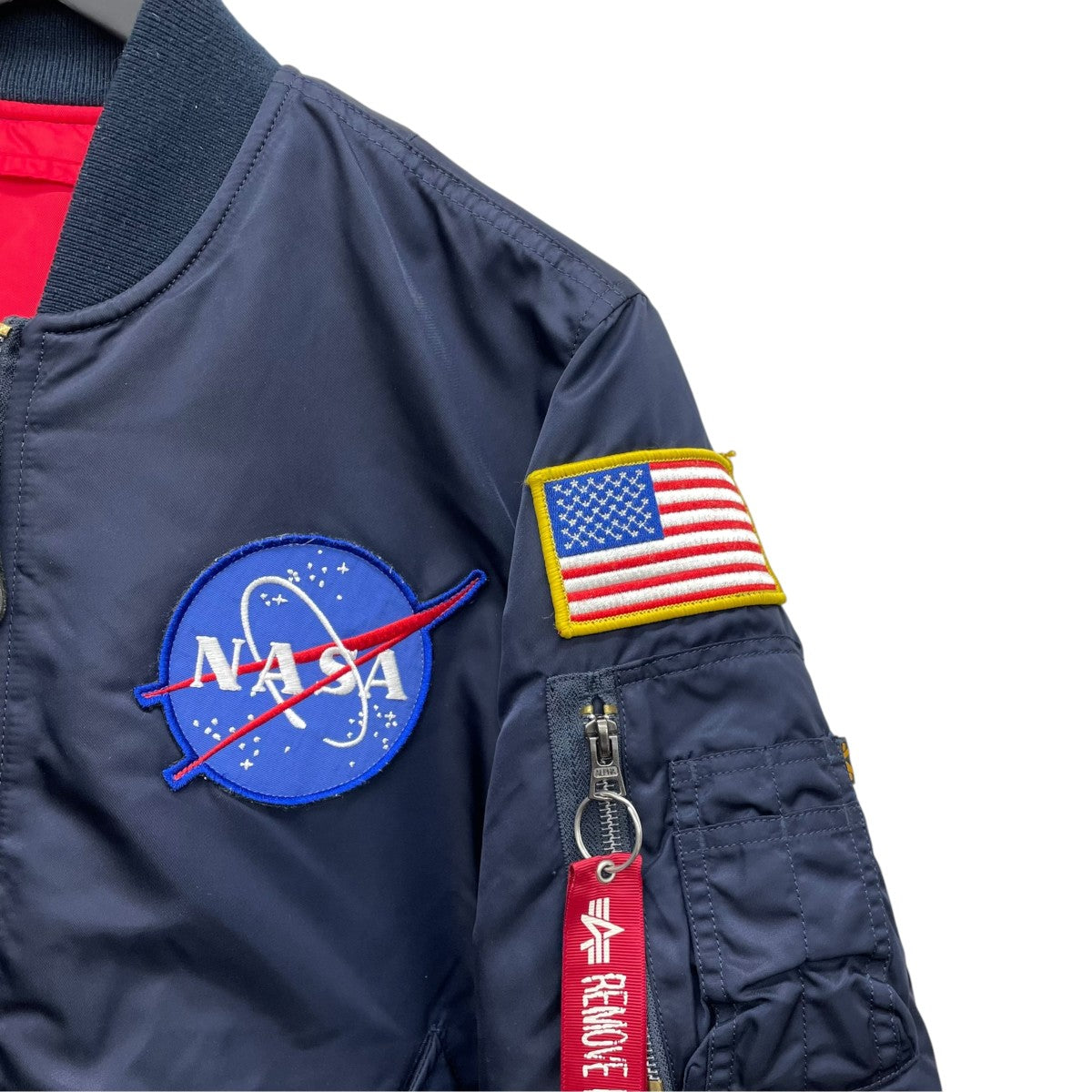 ALPHA フライトジャケット NASA ワッペン 古着・中古-3枚目のアイテム画像
