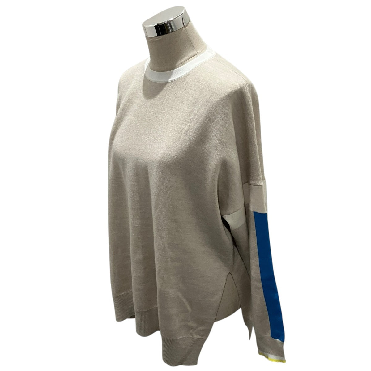 ENFOLD 【LINE WIDE PULLOVER】ウールコットンニット300FA270-2790 古着・中古-2枚目のアイテム画像