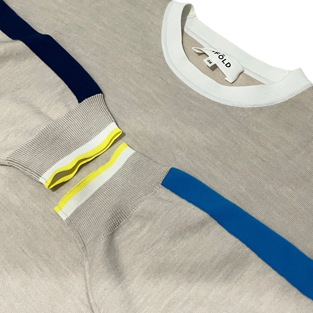 ENFOLD 【LINE WIDE PULLOVER】ウールコットンニット300FA270-2790 古着・中古-6枚目のアイテム画像