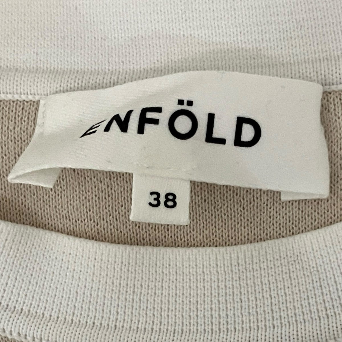 ENFOLD 【LINE WIDE PULLOVER】ウールコットンニット300FA270-2790 古着・中古-7枚目のアイテム画像