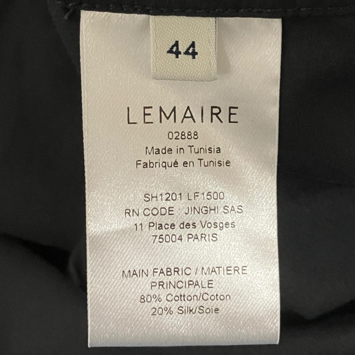 LEMAIRE 【REGULAR SHIRT】長袖シャツSH1201 LF1500 古着・中古-8枚目のアイテム画像