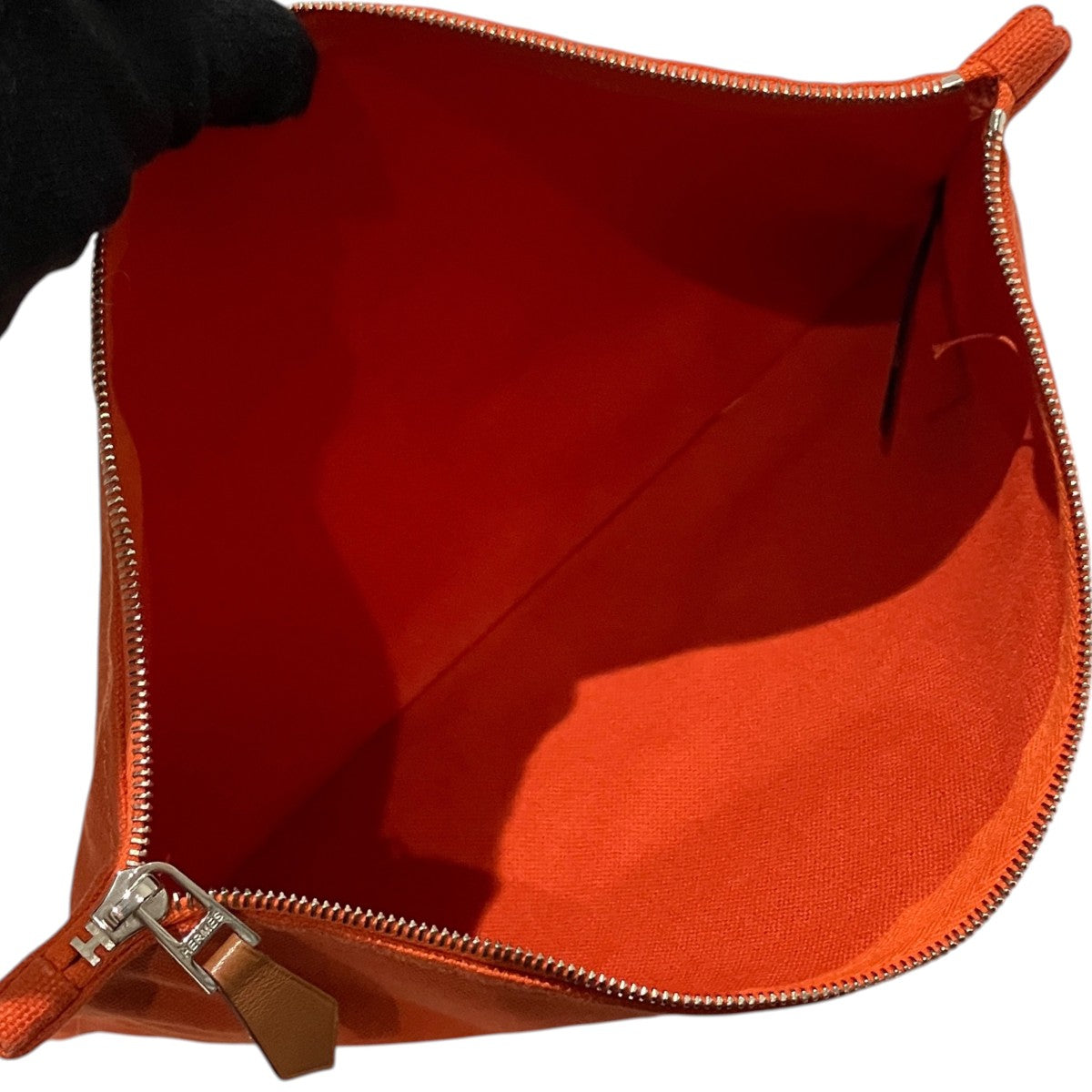 HERMES フラットヨッティングポーチ 古着・中古-5枚目のアイテム画像