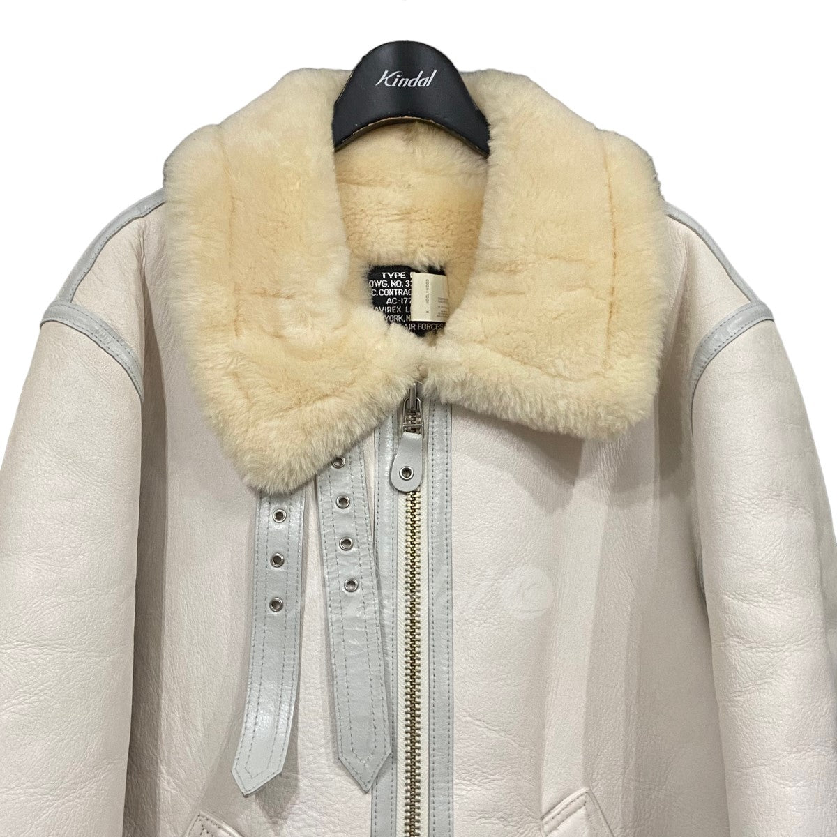 AVIREX×N．HOOLYWOOD(アビレックス×エヌハリウッド) 「 B-3 WHITE SHEEPSKIN」ムートンジャケット