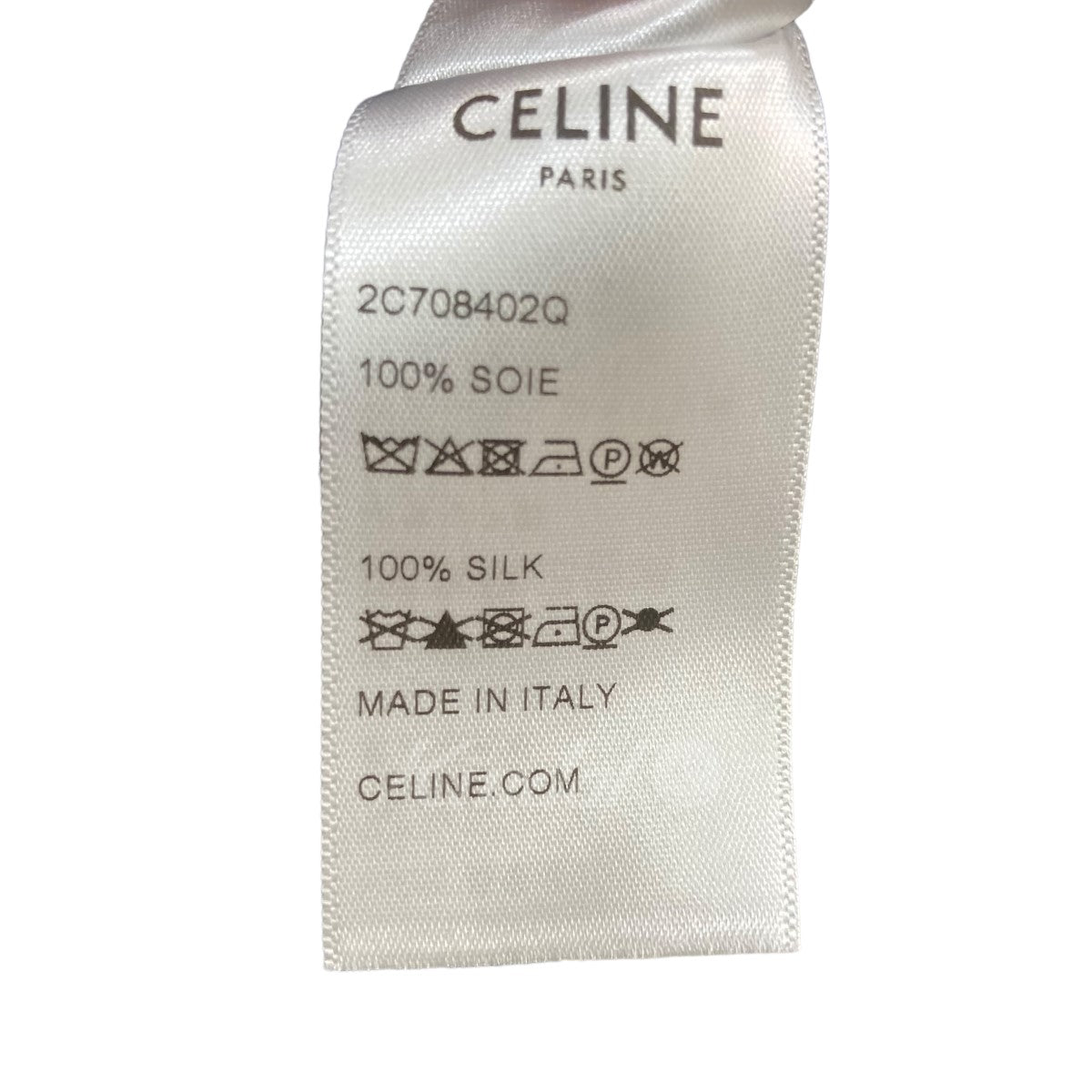 CELINE ｢ailcoat Shirt In Crepe De Chine｣テイルコート半袖シルクシャツ 古着・中古-6枚目のアイテム画像