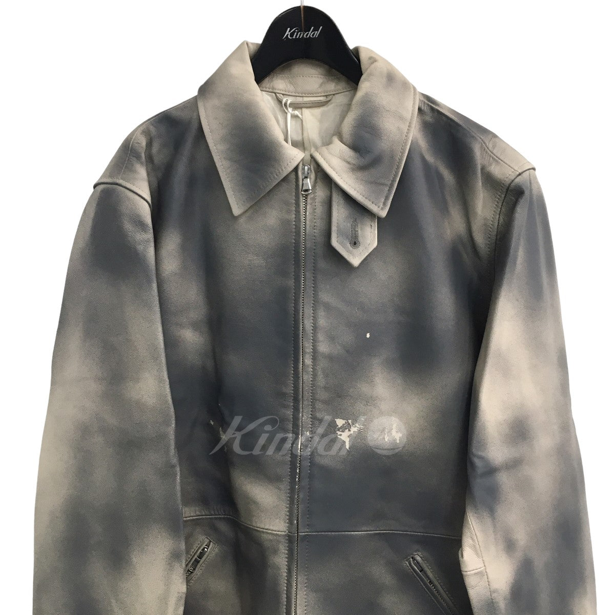 YOKE×吾亦紅(ヨーク×ワレモコウ) 2023SS「GOAT LEATHER ZIP BLOUSON SP」加工レザージャケット