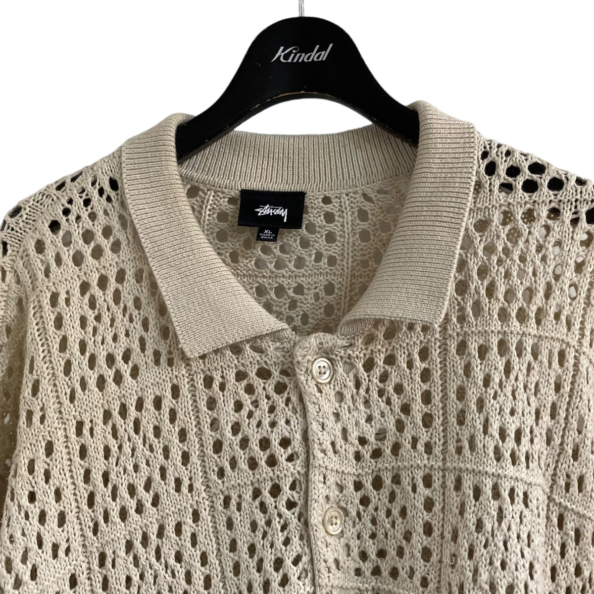 Stussy(ステューシー) 22SS 「Crochet Shirt」ニット半袖シャツ 