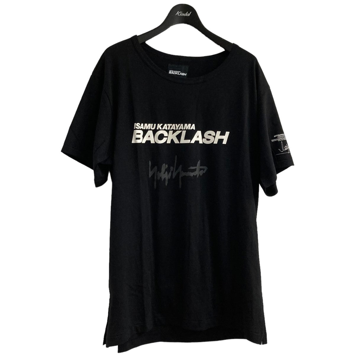 YOHJI YAMAMOTO pour homme×ISAMU KATAYAMA BACKLASH ロゴTシャツ ブラック サイズ  15｜【公式】カインドオルオンライン ブランド古着・中古通販【kindal】