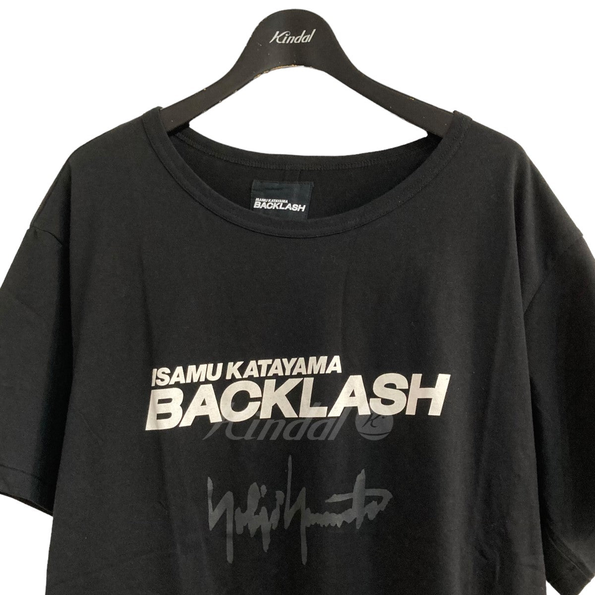 YOHJI YAMAMOTO pour homme×ISAMU KATAYAMA BACKLASH ロゴTシャツ ブラック サイズ  15｜【公式】カインドオルオンライン ブランド古着・中古通販【kindal】