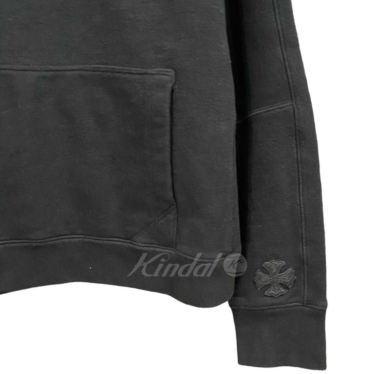 CHROME HEARTS(クロムハーツ) ｢Y Not Crewneck SWEAT｣レザークロスパッチスウェット 2212-304-6603  ブラック サイズ M｜【公式】カインドオルオンライン ブランド古着・中古通販【kindal】