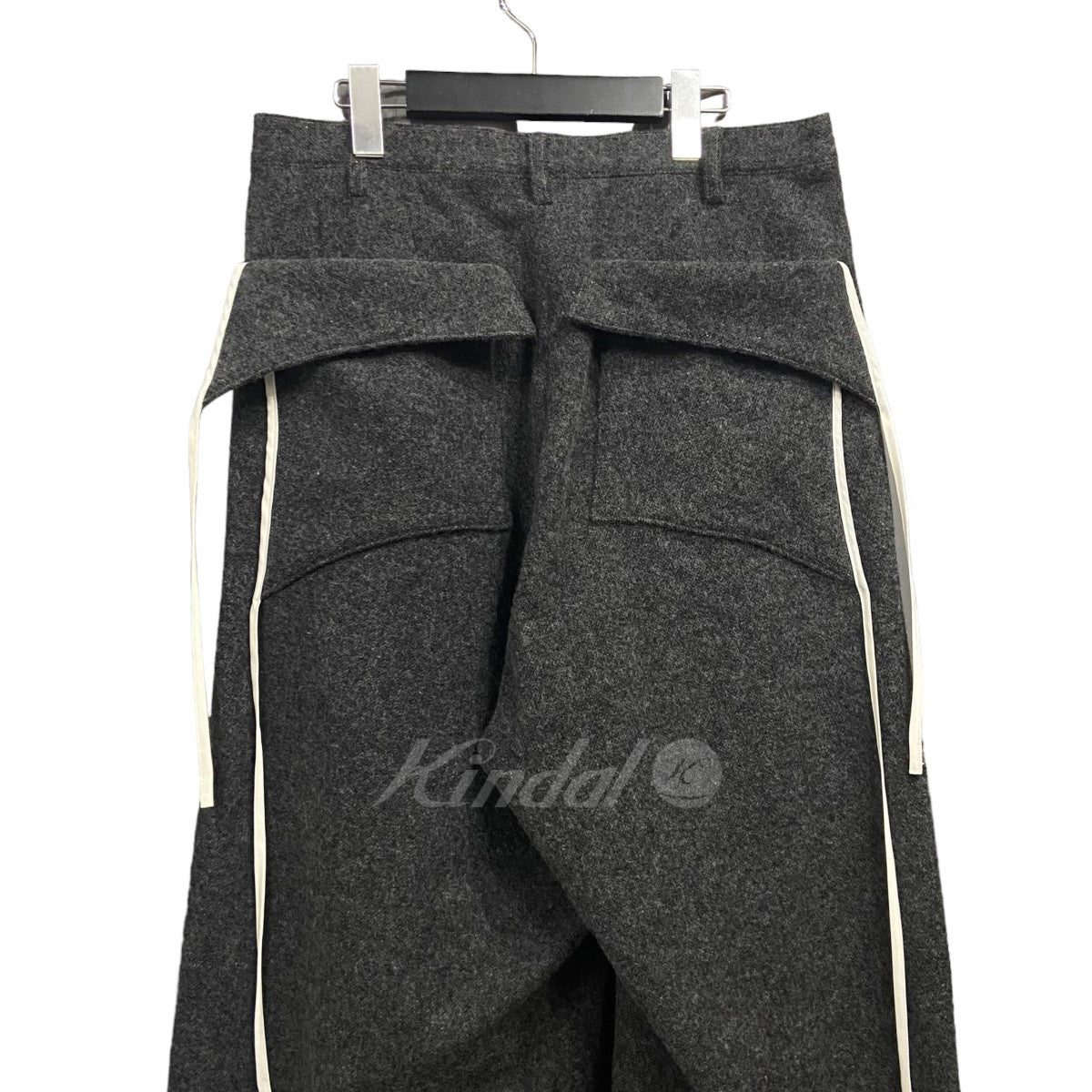 sulvam(サルバム) 「FLANO PIPING WIDE PANTS」ウールタックルワイドパンツ