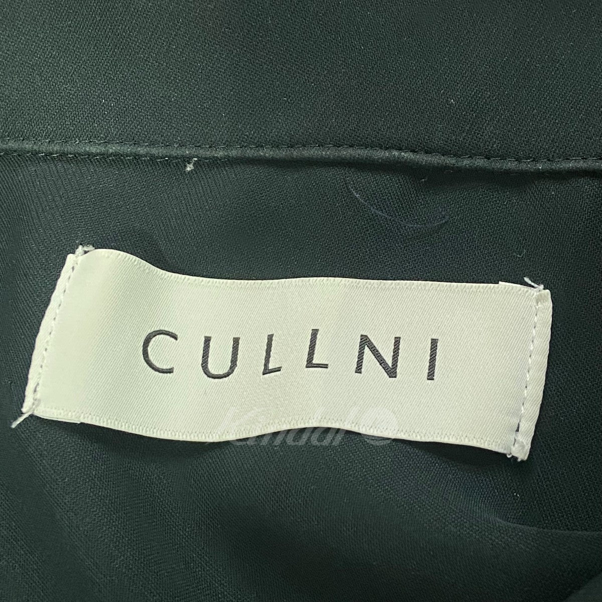 CULLNI(クルニ) 23SS「Zip Front Open Collar Shirt」ポリエステル ...