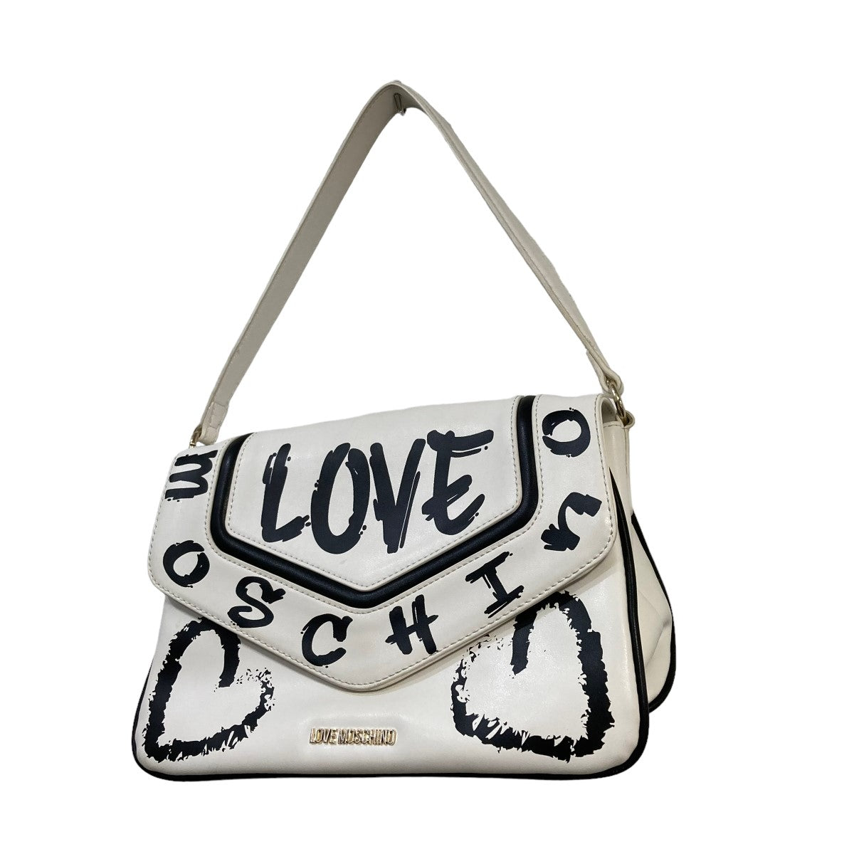 MOSCHINO(モスキーノ) LOVE MOSCHINO 2WAYバッグ ショルダーバッグ ハンドバッグ ホワイト サイズ  -｜【公式】カインドオルオンライン ブランド古着・中古通販【kindal】