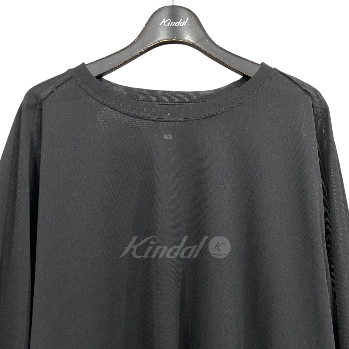 Needles(ニードルス) 「L／S U Neck Tee - Poly Mesh」シースルーメッシュTシャツ NS266 ブラック サイズ  13｜【公式】カインドオルオンライン ブランド古着・中古通販【kindal】