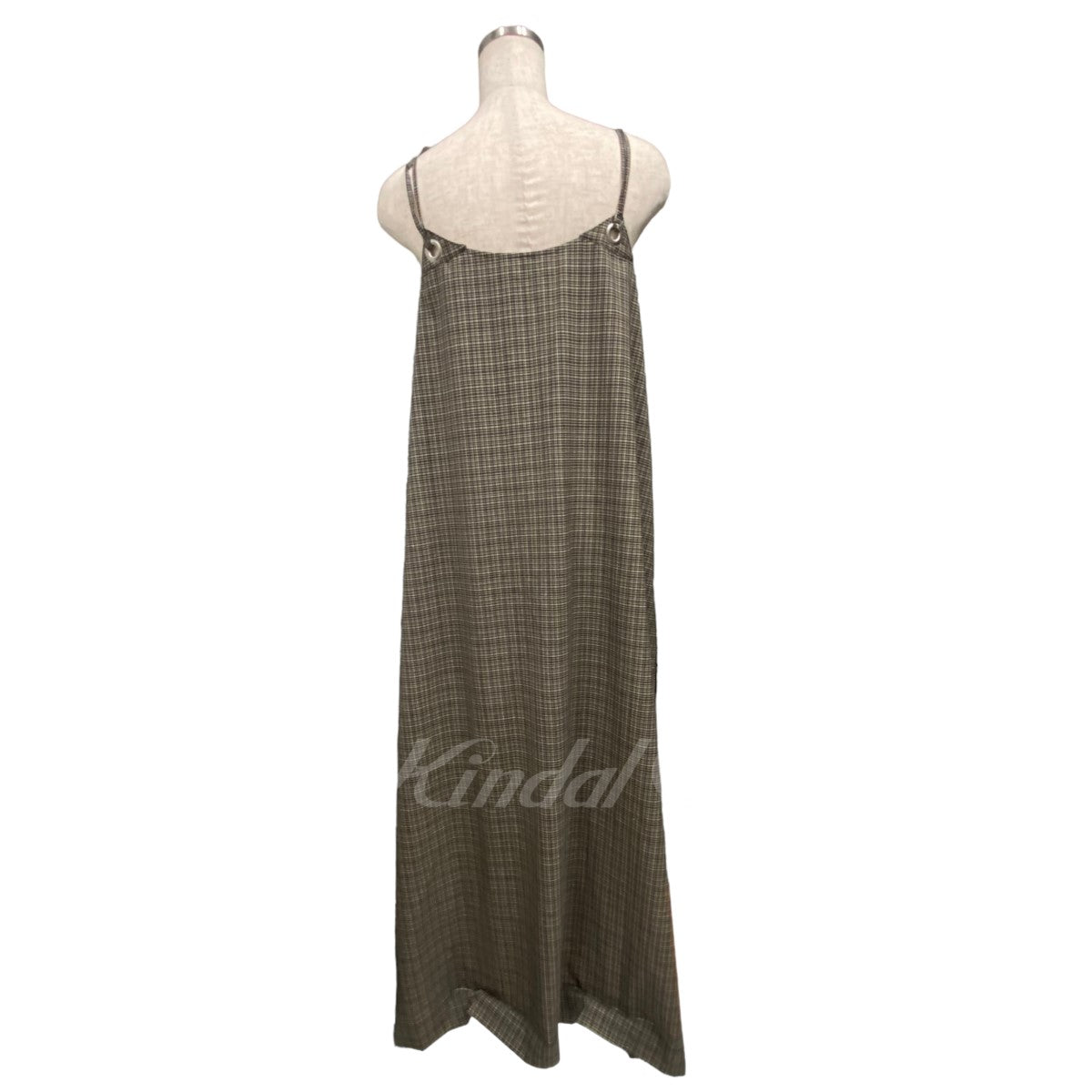 ｢DOUBLE-END tweed check apron dress｣