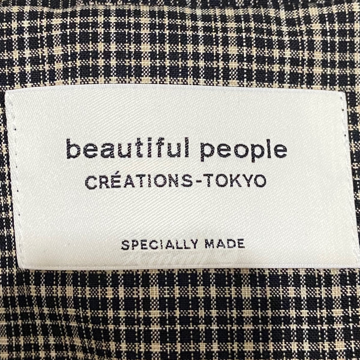 ｢DOUBLE-END tweed check apron dress｣