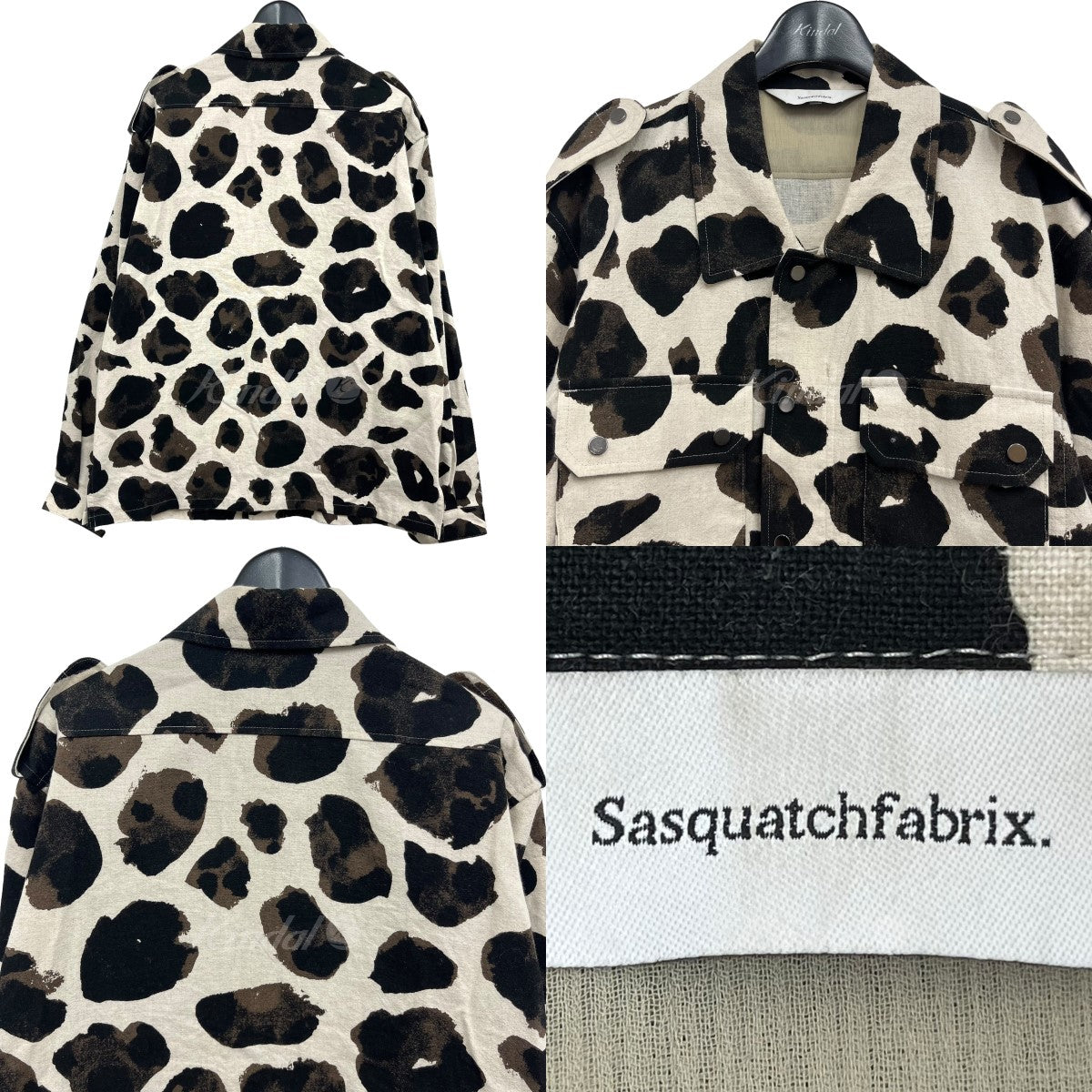 SASQUATCHfabrix．(サスクワァッチファブリックス．) 「ANIMAL PATTERN LINEN SHIRT JACKET」リネンシャツジャケット  23SS-SY9-001 ベージュ サイズ M｜【公式】カインドオルオンライン ブランド古着・中古通販【kindal】