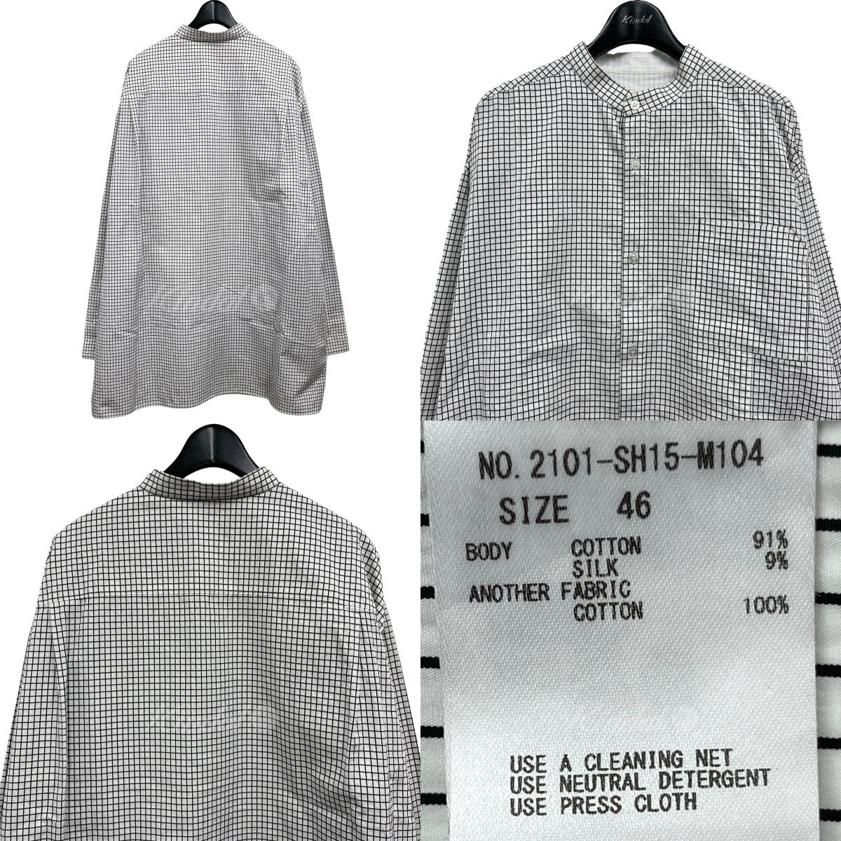 th products(ティーエイチプロダクツ) ｢Oversized Band collar Shirt｣ オーバーサイズバンドカラーシャツ