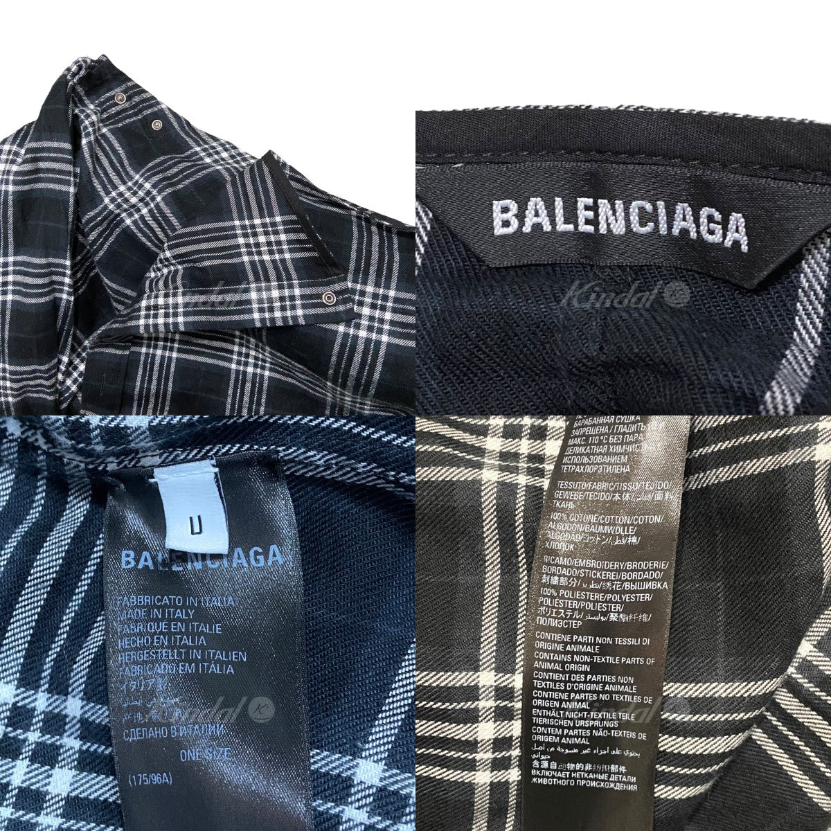 BALENCIAGA(バレンシアガ) チェックシャツ巻きラップスカート
