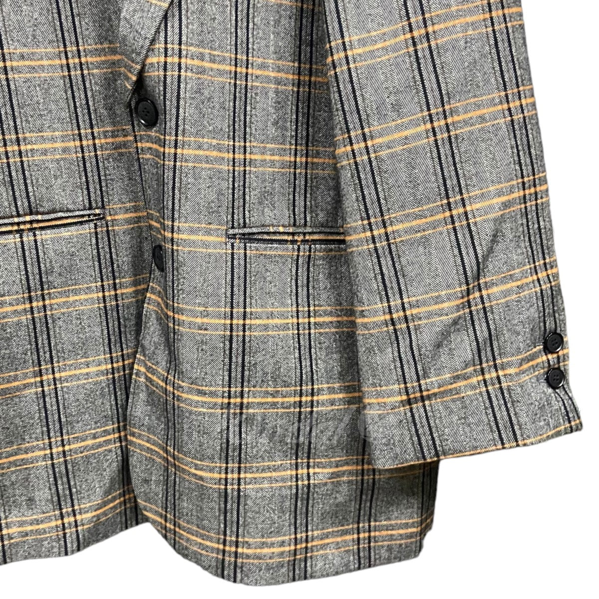 TIGHTBOOTH PRODUCTION(タイトブース) 23AW 「PLAID SINGLE 2B JACKET」チェックテーラードジャケット  FW23-ST03 グレー×オレンジ サイズ M｜【公式】カインドオルオンライン ブランド古着・中古通販【kindal】