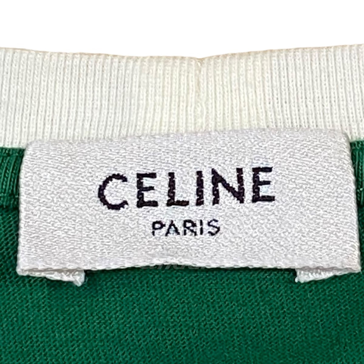 CELINE(セリーヌ) 20SS Tシャツ 2X309693I グリーン×ホワイト サイズ