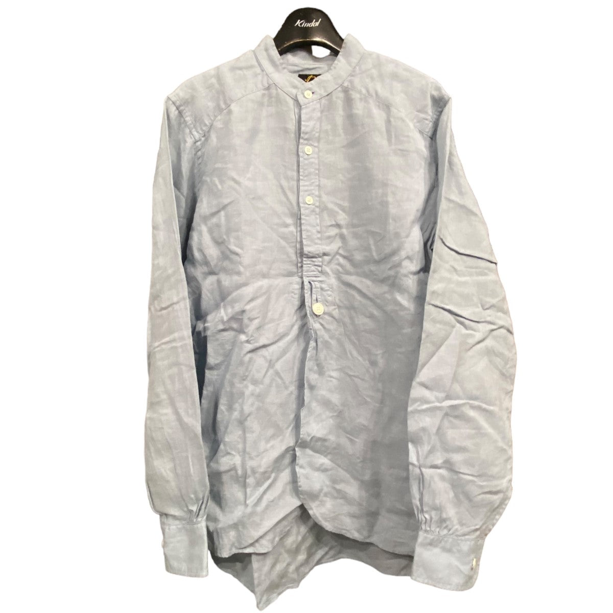 24SS「Band Collar EDW Shirt」スタンドカラーリネンシャツ