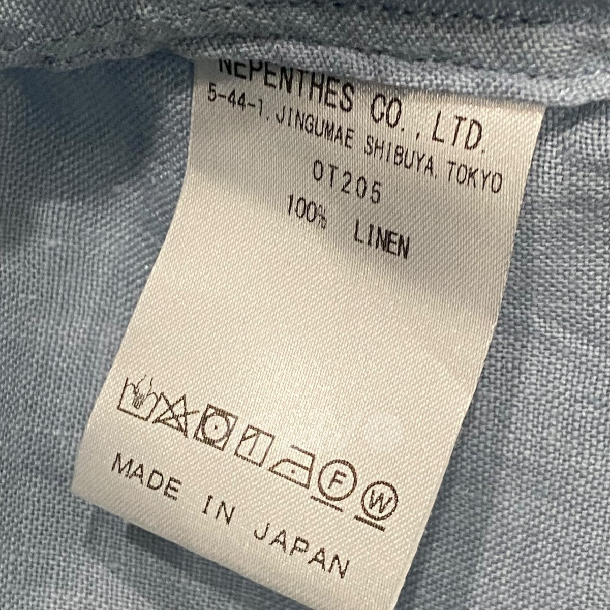 24SS「Band Collar EDW Shirt」スタンドカラーリネンシャツ
