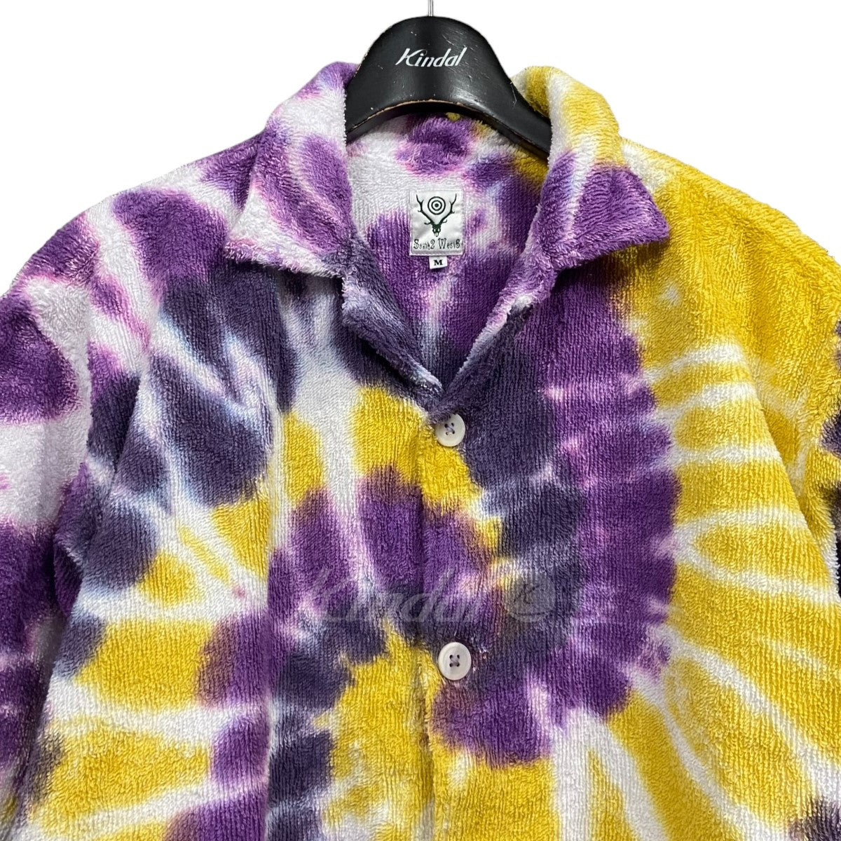 south2 west8(サウス２ウエスト８) 「Cabana Shirt - Cotton Pile ／ Tie Dye」パイル半袖シャツ  OT515 パープル×イエロー サイズ 13｜【公式】カインドオルオンライン ブランド古着・中古通販【kindal】