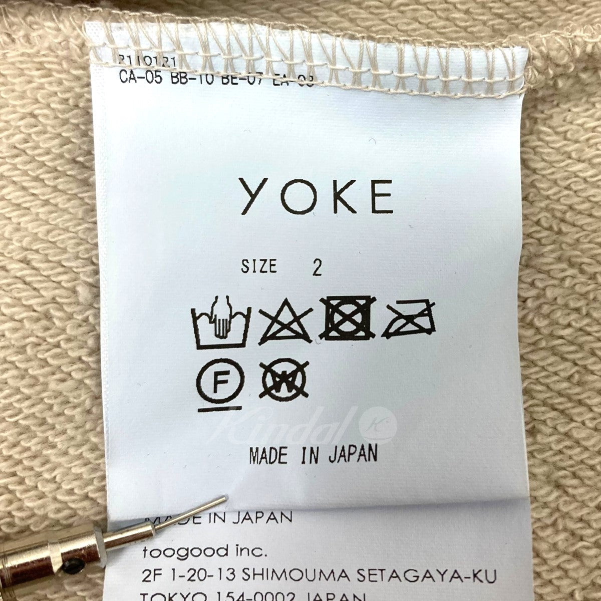 YOKE(ヨーク) 吾亦紅別注　クルーネックスウェットトレーナー