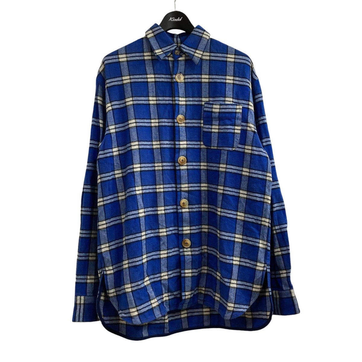 MARNI(マルニ) 19AWPATTERNED SHIRTチェックネルシャツCUMU0119A0 S52265 CUMU0119A0 S52265  ブルー×ホワイト サイズ 44｜【公式】カインドオルオンライン ブランド古着・中古通販【kindal】